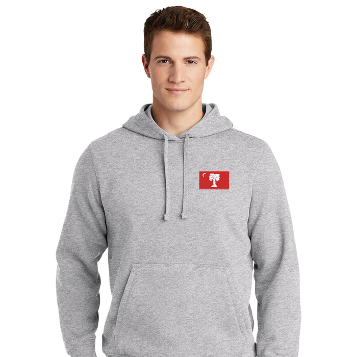 ST254_The Citadel, Big Red Flag, Pullover Hooded Sweatshirt - Athletic Heather
