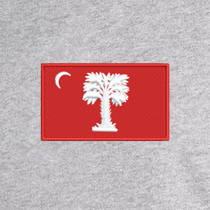 ST254_The Citadel, Big Red Flag, Pullover Hooded Sweatshirt - Athletic Heather