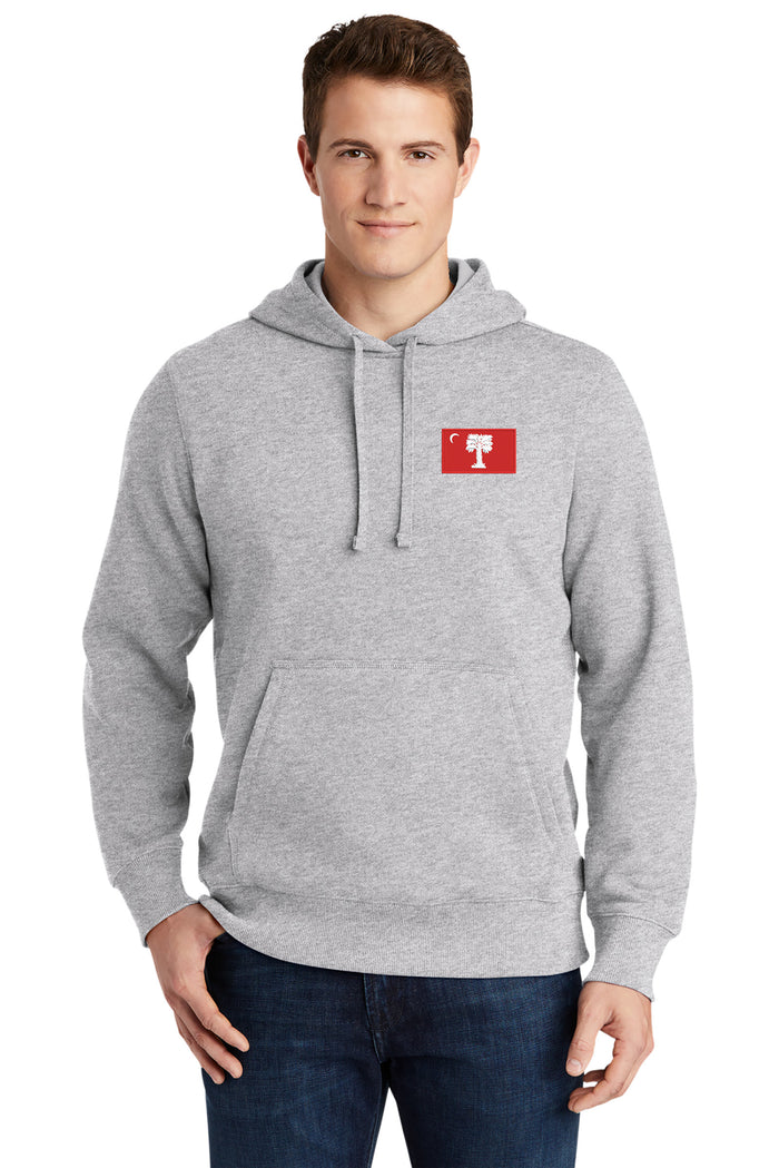 ST254_The Citadel, Big Red Flag, Pullover Hooded Sweatshirt - Athletic Heather