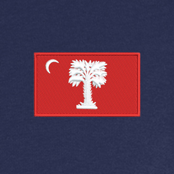 ST254_The Citadel, Big Red Flag, Pullover Hooded Sweatshirt - Navy