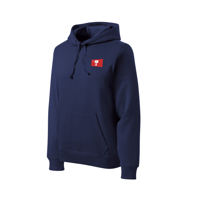 ST254_The Citadel, Big Red Flag, Pullover Hooded Sweatshirt - Navy