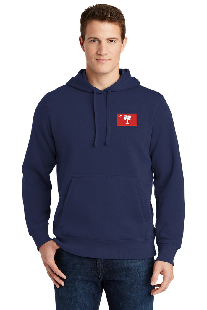 ST254_The Citadel, Big Red Flag, Pullover Hooded Sweatshirt - Navy