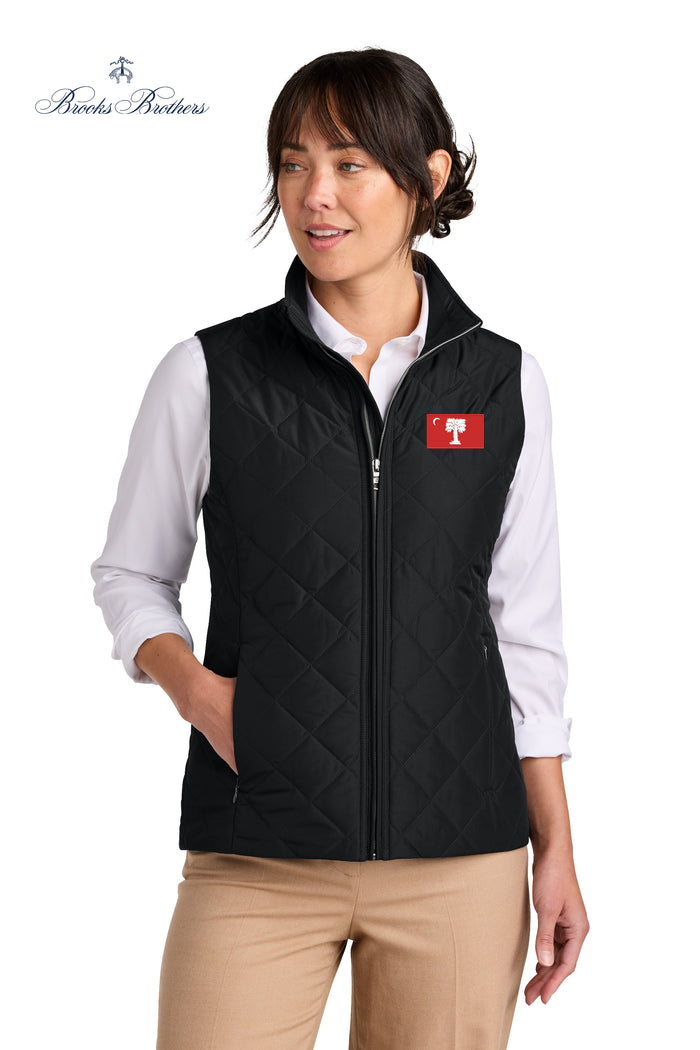 The Citadel, Big Red Flag, Brooks Brothers® Women’s Quilted Vest - Black