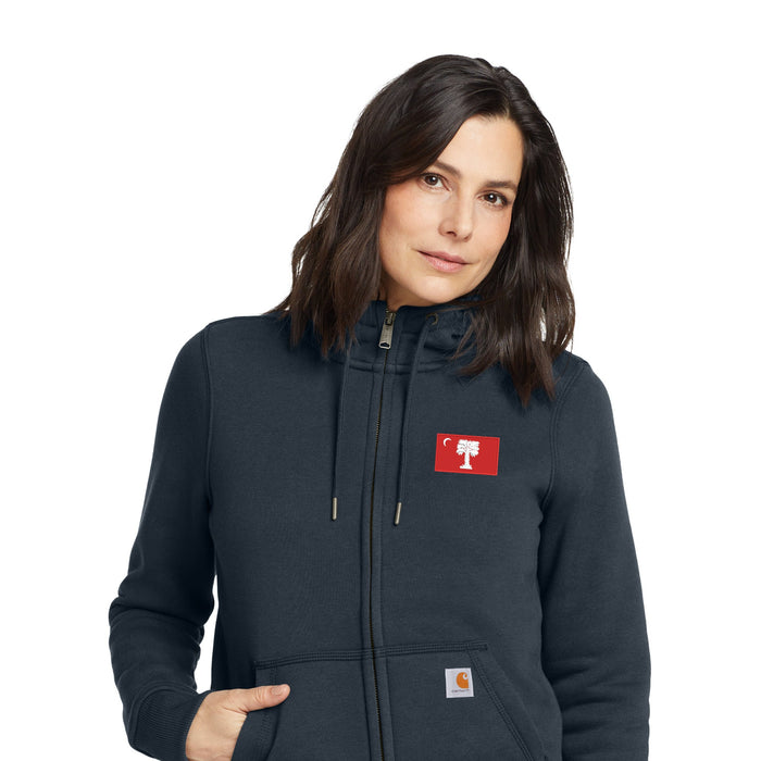 The Citadel, Big Red Flag, Carhartt® Women’s Clarksburg Full-Zip Hoodie - Navy