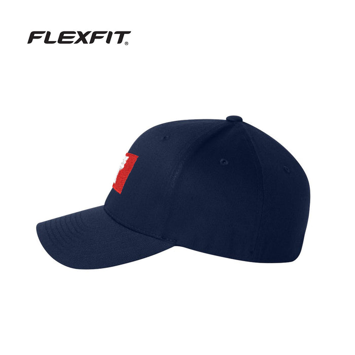 The Citadel, Big Red Flag,  Flexfit - Cotton Blend Cap- Navy