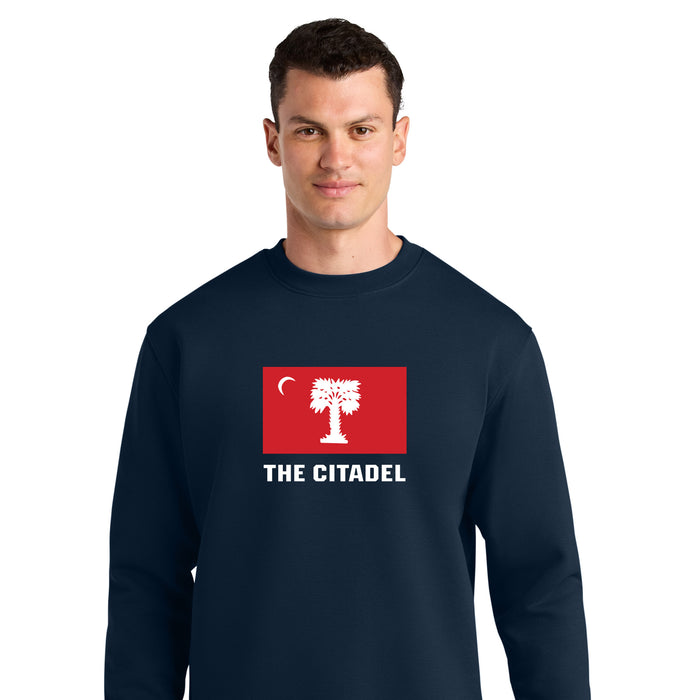 The Citadel, Big Red Flag, Stanley/Stella Unisex Changer 2.0 Crewneck Sweatshirt - Navy