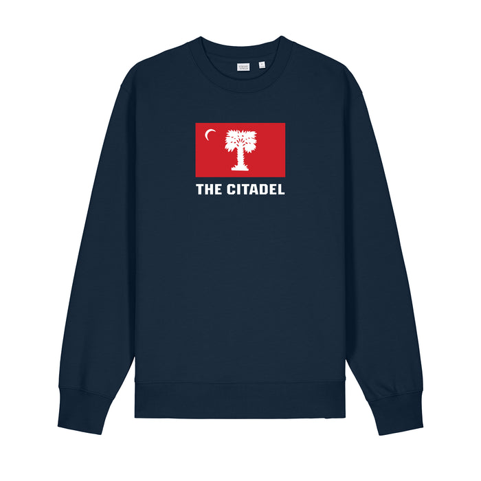 The Citadel, Big Red Flag, Stanley/Stella Unisex Changer 2.0 Crewneck Sweatshirt - Navy