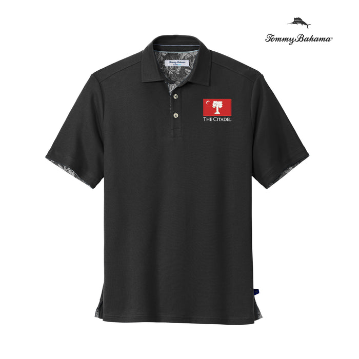 The Citadel, Big Red Flag, Tommy Bahama™ 5 O’Clock Polo- Limited Edition - Black