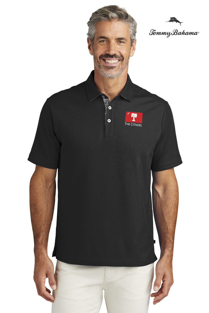 The Citadel, Big Red Flag, Tommy Bahama™ 5 O’Clock Polo- Limited Edition - Black