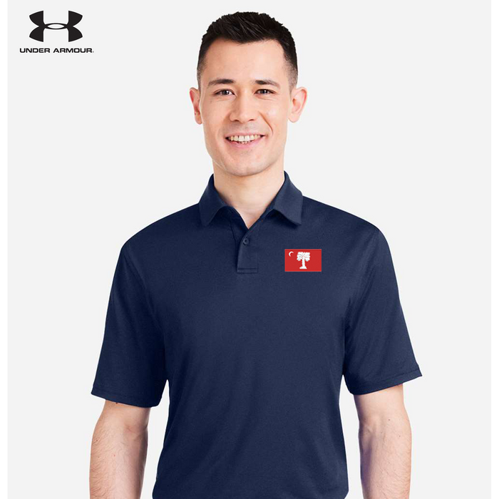 The Citadel, BRP Flag, Under Armour Recycled Polo - Navy Blue