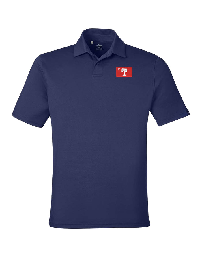 The Citadel, BRP Flag, Under Armour Recycled Polo - Navy Blue