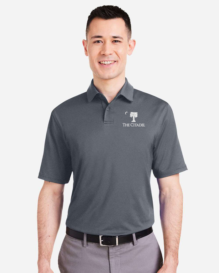 The Citadel, BRP Palm Tree, Under Armour Recycled Polo - Grey