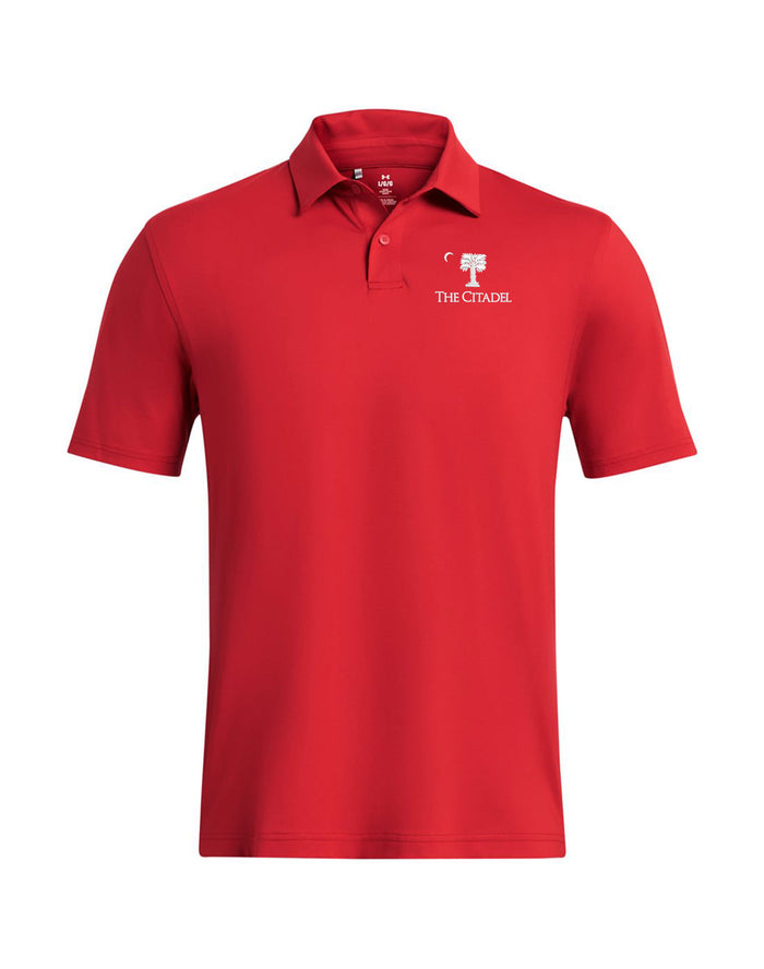 The Citadel, BRP Palm Tree, Under Armour Recycled Polo - Red