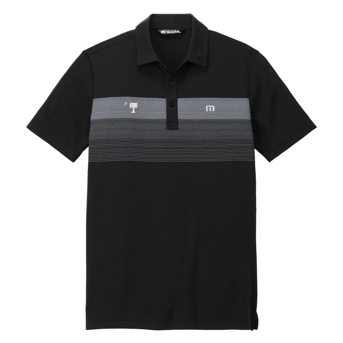 The Citadel, Big Red, TravisMathew Coastal Chest Stripe Polo - Black