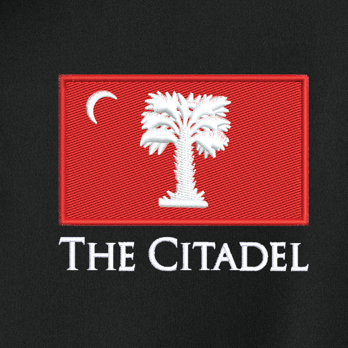The Citadel, Big Red Flag,  Silk Touch™ Performance Polo - Black
