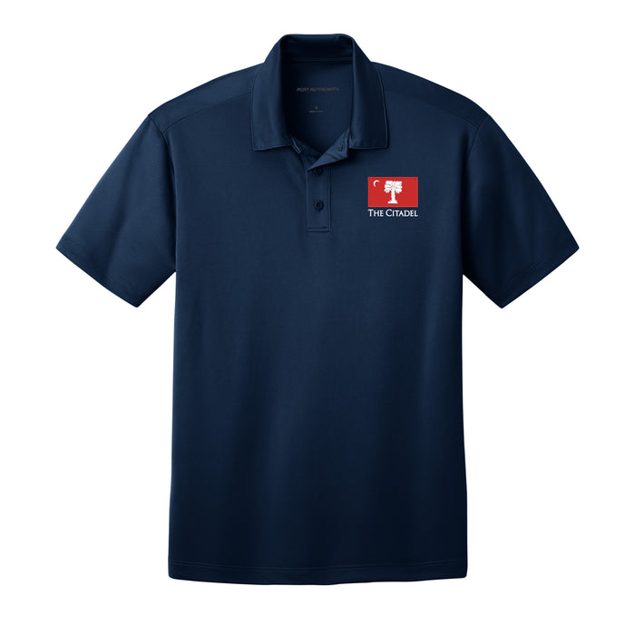 The Citadel, Big Red Flag,  Silk Touch™ Performance Polo - Navy