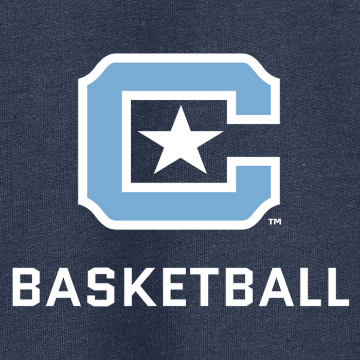 18500 The Citadel Block C Star logo, Sports - Basketball,  Heavy Blend™ Hooded Unisex Sweatshirt Navy