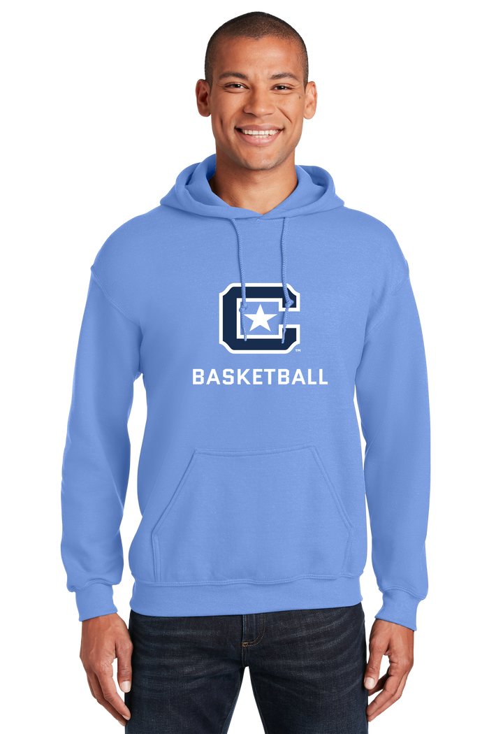 18500 The Citadel Block C Star logo, Sports - Basketball,  Heavy Blend™ Hooded Unisex Sweatshirt Carolina Blue