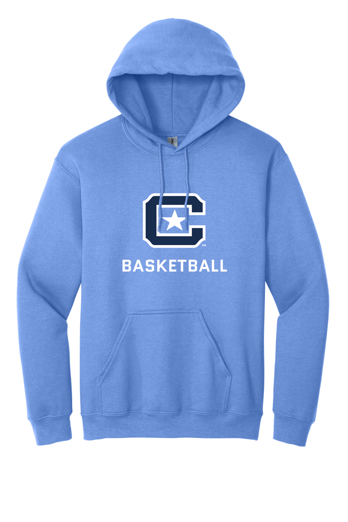 18500 The Citadel Block C Star logo, Sports - Basketball,  Heavy Blend™ Hooded Unisex Sweatshirt Carolina Blue