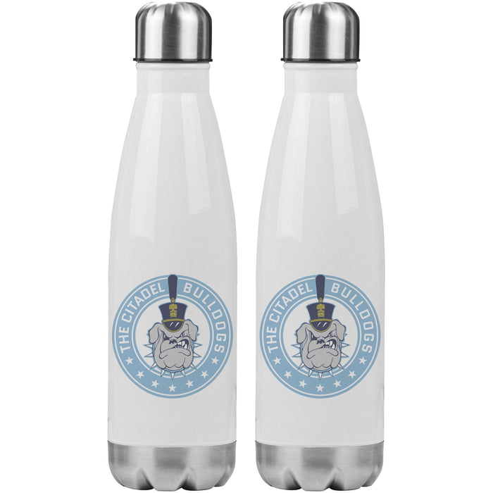 The Citadel Bulldog and Stars Insulated Water Bottle