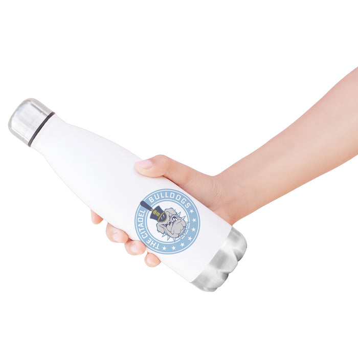 The Citadel Bulldog and Stars Insulated Water Bottle