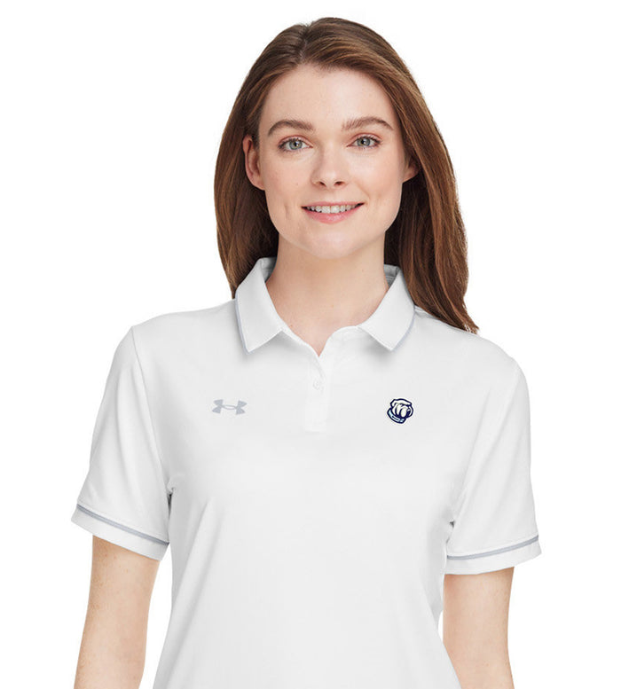 Bulldog Under Armour Ladies' Tipped Teams Performance Polo- Navy