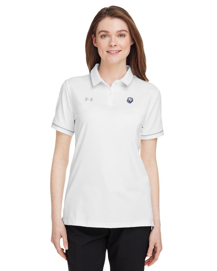 Bulldog Under Armour Ladies' Tipped Teams Performance Polo- Navy