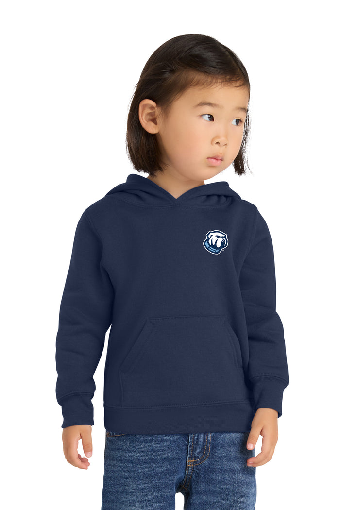 The Citadel, Bulldog, Port & Co™ Toddler Core Fleece Pullover Hooded Sweatshirt - Navy