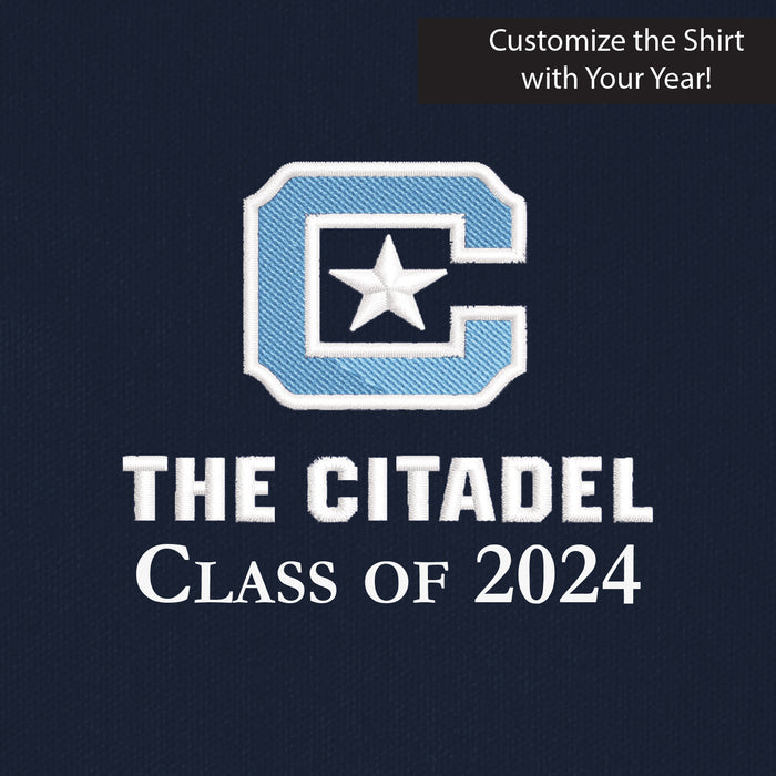 The Citadel, C Star, Customizable (Your Year), UV Micro-Mesh Polo Shirt - Navy