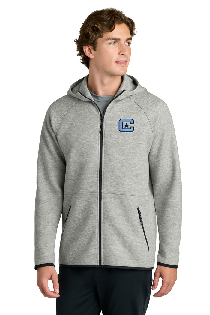 The Citadel, C Star Embroidered Logo, Phenom Full-Zip Hoodie - Athletic Heather