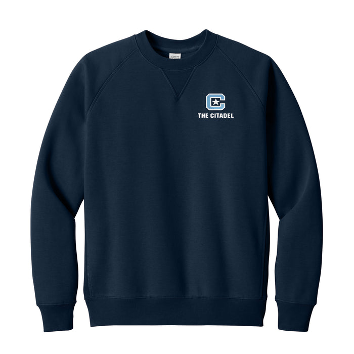 The Citadel, C Star Logo, Stanley/Stella Unisex Knoxer Crewneck Sweatshirt- Navy