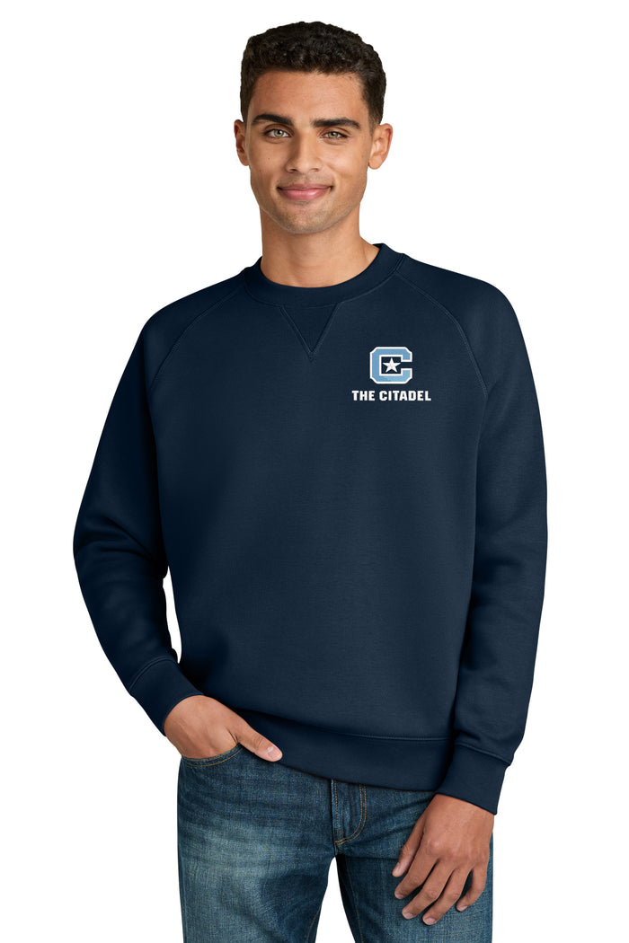 The Citadel, C Star Logo, Stanley/Stella Unisex Knoxer Crewneck Sweatshirt- Navy