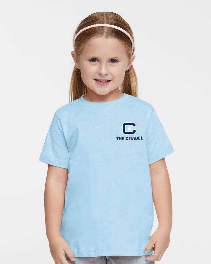 The Citadel, C Star, Toddler Fine Jersey Tee - Light Blue
