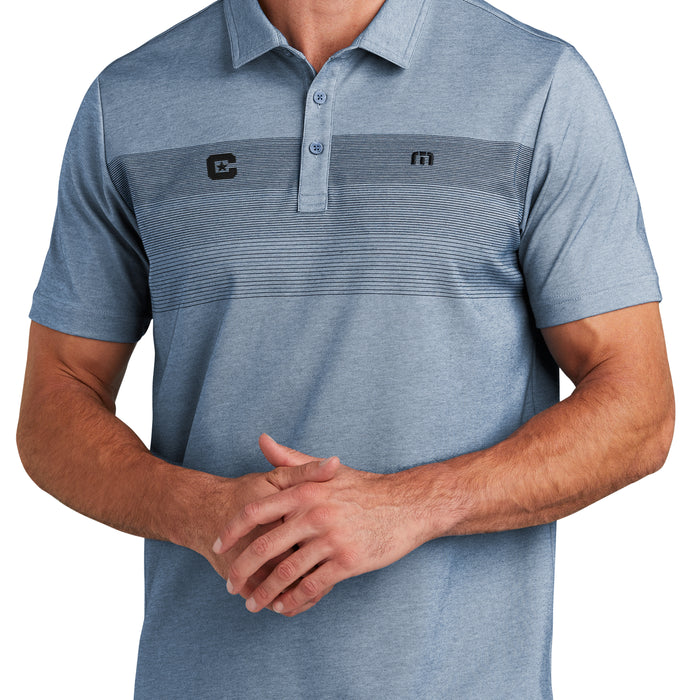 The Citadel, C Star, TravisMathew Coastal Chest Stripe Polo - Opal