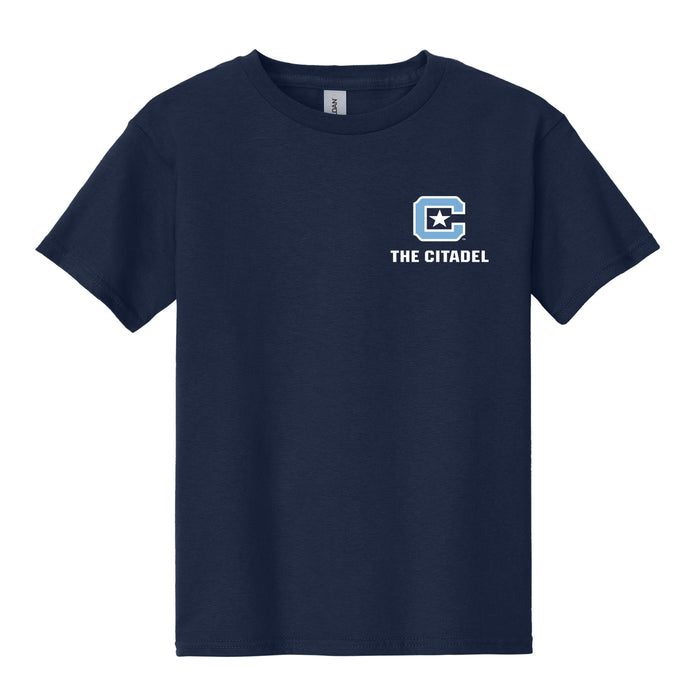 The Citadel, C Star, Youth Heavy Cotton™ 100% Cotton T-Shirt - Navy