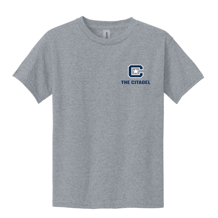 The Citadel, C Star, Youth Heavy Cotton™ 100% Cotton T-Shirt - Gray