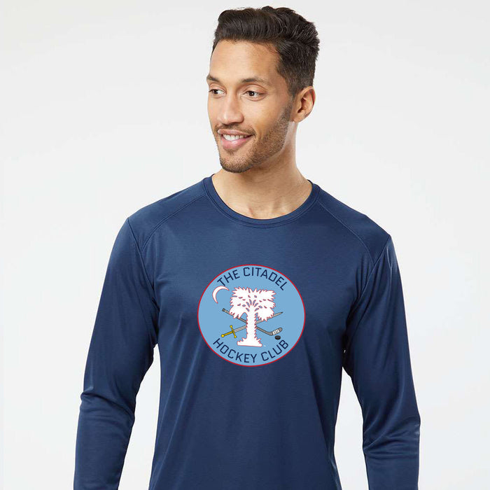 The Citadel, Club Sports - Hockey, Unisex Long Islander Performance Long Sleeve T-Shirt - 210 - Navy