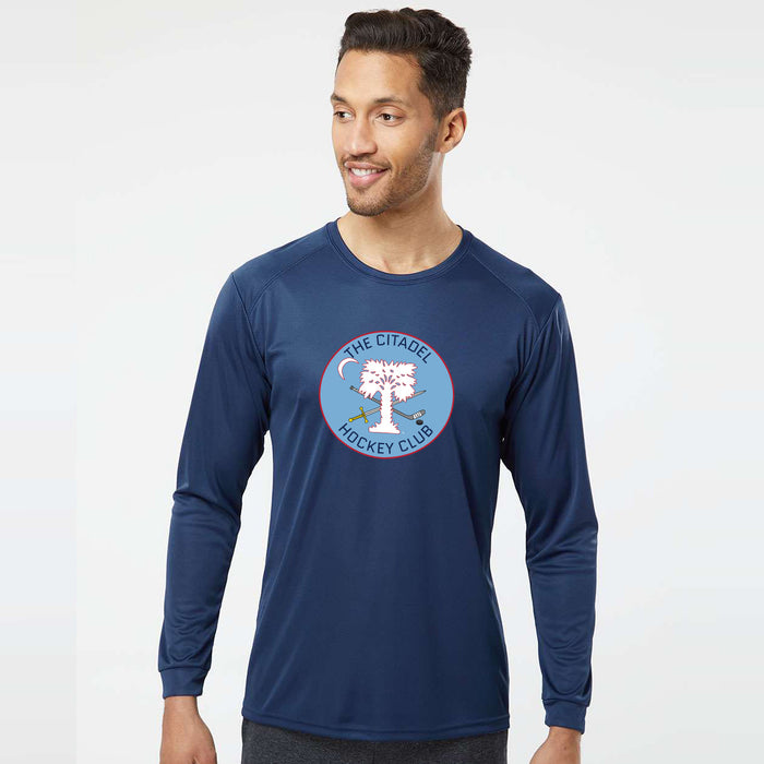 The Citadel, Club Sports - Hockey, Unisex Long Islander Performance Long Sleeve T-Shirt - 210 - Navy