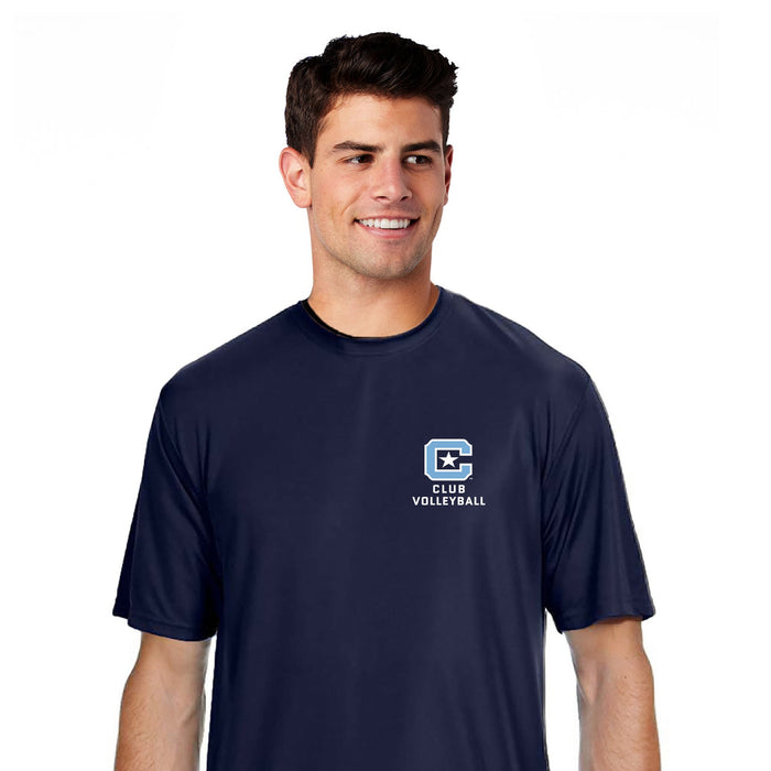The Citadel, Club Sports - Volleyball, CStar and Spike, A4 Men's Cooling Performance T-Shirt - Navy
