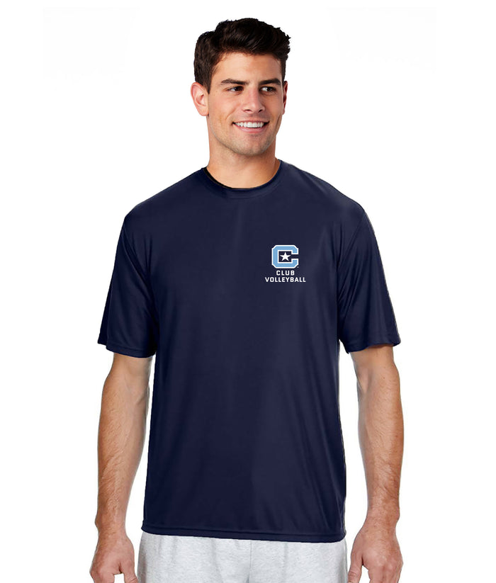 The Citadel, Club Sports - Volleyball, CStar and Spike, A4 Men's Cooling Performance T-Shirt - Navy