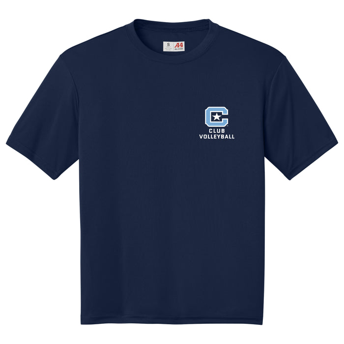 The Citadel, Club Sports - Volleyball, CStar and Spike, A4 Men's Cooling Performance T-Shirt - Navy