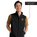 The Citadel, Customizable (Your Year) Embroidered Ring Bezel Design, Soft Shell Vest - Black