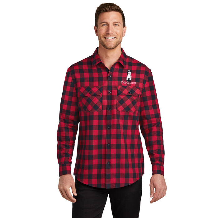The Citadel, Barracks,  Plaid Flannel Shirt