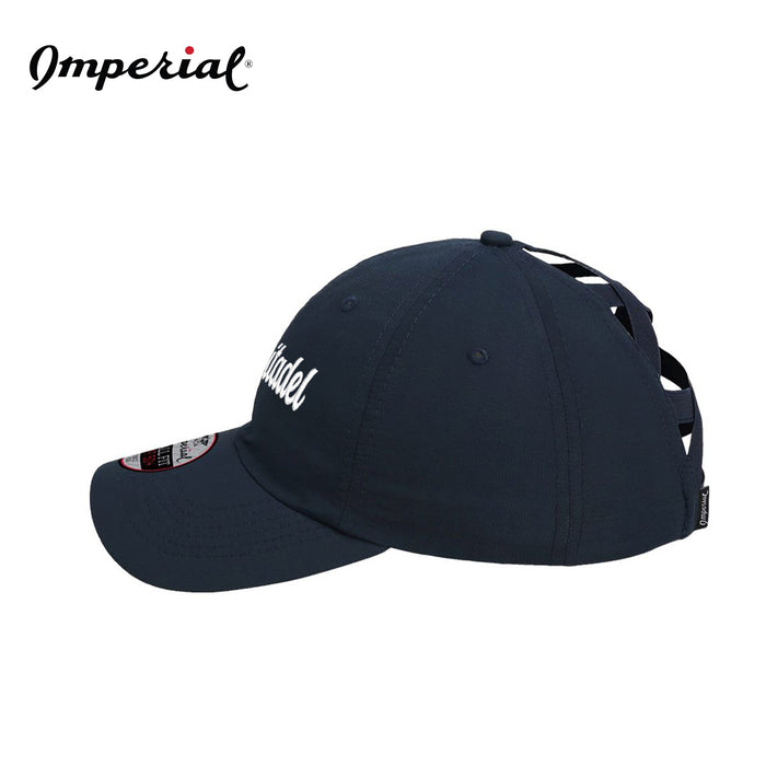 The Citadel, Script Logo, Imperial - The Hinsen Performance Ponytail Cap- Navy