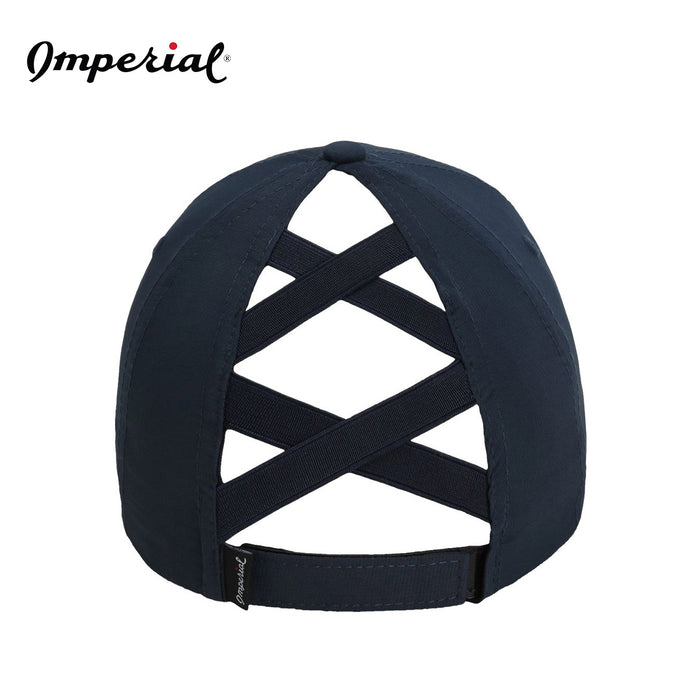The Citadel, Script Logo, Imperial - The Hinsen Performance Ponytail Cap- Navy- Back