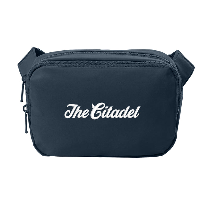 The Citadel Script, Port Authority® Matte Dual-Compartment Crossbody - Navy