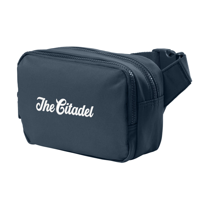 The Citadel Script, Port Authority® Matte Dual-Compartment Crossbody - Navy