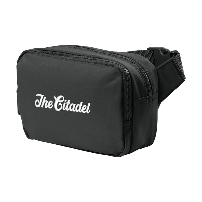 The Citadel Script, Port Authority® Matte Dual-Compartment Crossbody - Black