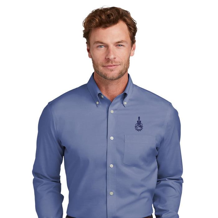 The Citadel, Spike, Brooks Brothers® Wrinkle-Free Stretch Pinpoint Shirt - Cobalt Blue
