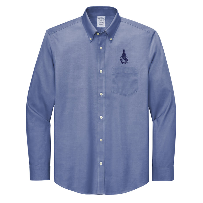 The Citadel, Spike, Brooks Brothers® Wrinkle-Free Stretch Pinpoint Shirt - Cobalt Blue